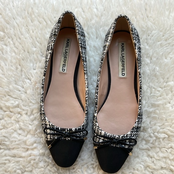 Karl Lagerfeld | tweed ballet flats Size 7 Excellent used condition. - Picture 4 of 11